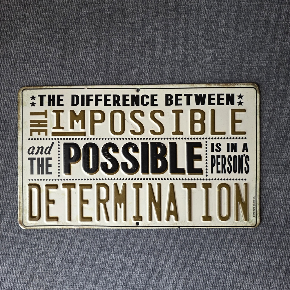 Motivational Wall Art with Gold and Black Text